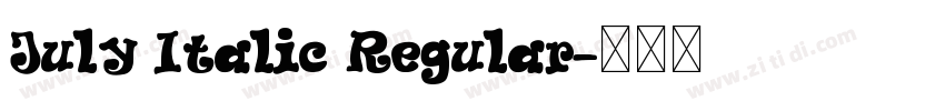 July Italic Regular字体转换